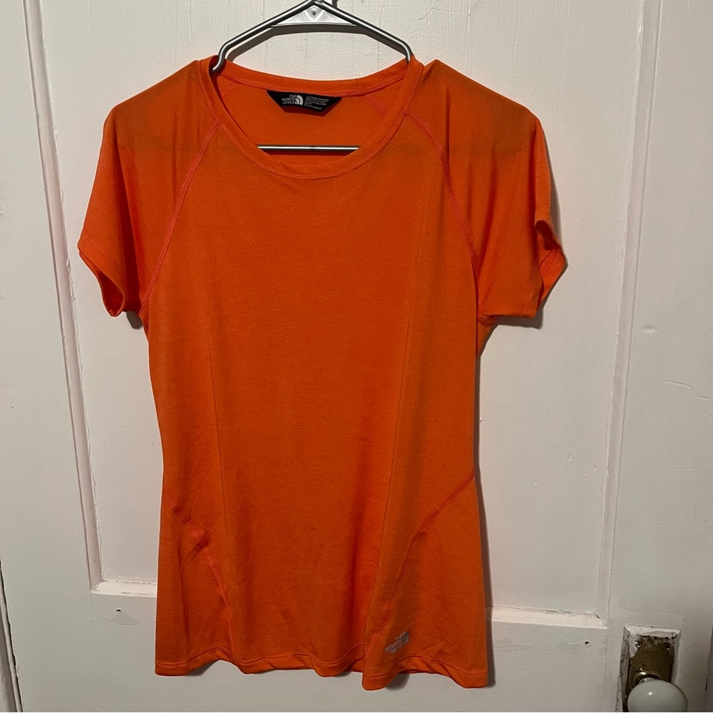 The North Face Orange Fitted Short Sleeve T-Shirt